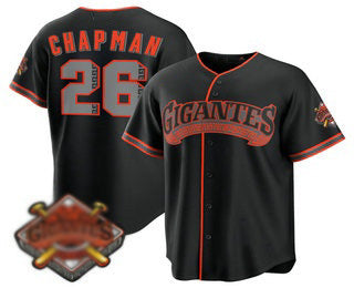 San Francisco Giants #26 Matt Chapman Black Jereymy 2026 Alternate Stadium Stitched Jersey