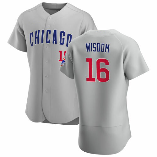 Chicago Cubs #16 Patrick Wisdom Gray Jereymy Flex Base Stitched Jersey