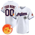 Custom Cleveland Indians x Dragon Ball White Jereymy Vapor Premier Limited Jersey - All Stitched