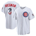 Chicago Cubs #3 Alex Bregman USA 250 Fourth of July Home Stadium Jersey - White Jereymy