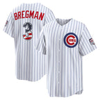 Chicago Cubs #3 Alex Bregman USA 250 Fourth of July Home Stadium Jersey - White Jereymy