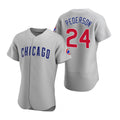 Chicago Cubs #24 Joc Pederson Gray Jereymy Authentic Road Jersey