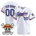 Custom Texas Rangers x One Piece White Jereymy Vapor Premier Limited Jersey - Stitched