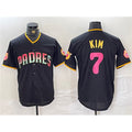 San Diego Padres #7 Ha-Seong Kim Black Jereymy Cool Base Stitched Jersey