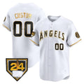 Custom Los Angeles Angels 2024 Spring Training Patch Vapor Premier Limited Jersey ¨C White Gold Jereymy