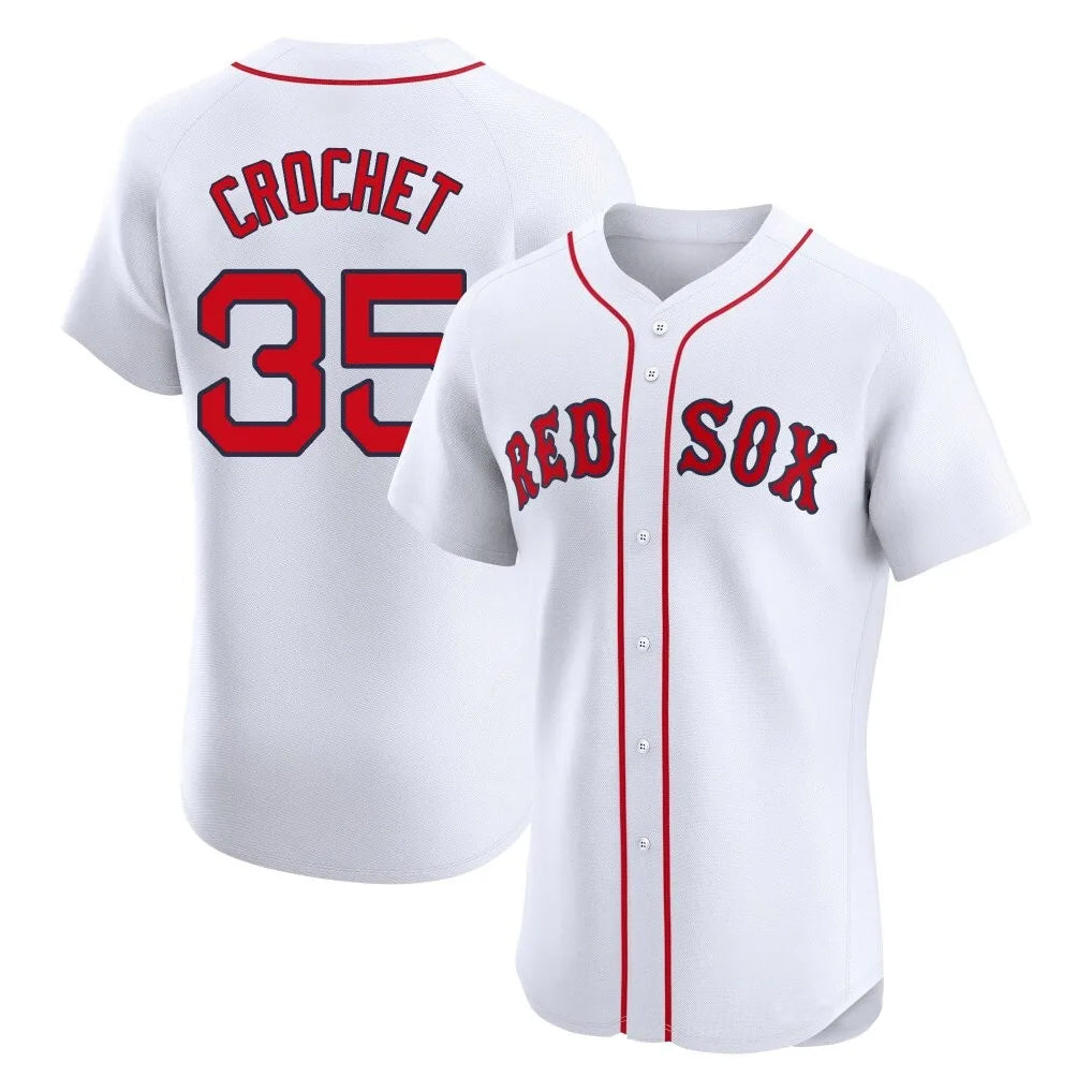 Boston Red Sox #35 Garrett Crochet Player White Jereymy Limited Elite Home Game Stitched Jerseys1