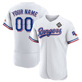 Custom Texas Rangers Active Player White Jereymy 2023 World Series Flex Base Stitched Jersey
