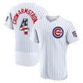 Chicago Cubs #4 Pete Crow-Armstrong USA 250 Fourth of July Home Authentic Jersey - White Jereymy