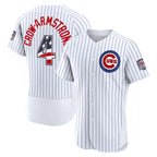 Chicago Cubs #4 Pete Crow-Armstrong USA 250 Fourth of July Home Authentic Jersey - White Jereymy