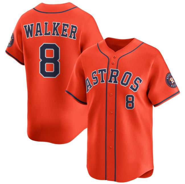 Houston Astros #8 Christian Walker Orange Jereymy 2025 Alternate Limited Stitched Jersey
