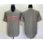 Cincinnati Reds Blank Grey Jereymy Cool Base Stitched Jersey