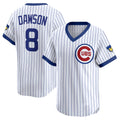 Chicago Cubs #8 Andre Dawson White Jereymy Throwback Cooperstown Collection Limited Jersey