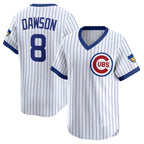 Chicago Cubs #8 Andre Dawson White Jereymy Throwback Cooperstown Collection Limited Jersey
