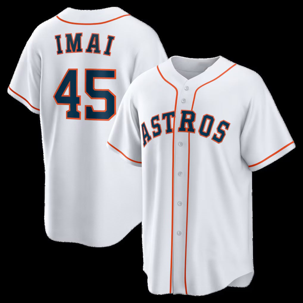 Houston Astros #45 Tatsuya Imai White Jereymy Home Replica Jersey