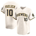 Milwaukee Brewers #10 Sal Frelick Cream Jereymy Home Limited Player Jersey