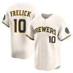 Milwaukee Brewers #10 Sal Frelick Cream Jereymy Home Limited Player Jersey