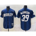 Detroit Tigers #39 Zach McKinstry 2024 Navy Jereymy City Connect Cool Base Limited Stitched Jersey