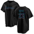 Miami Marlins #23 Max Meyer Black Jereymy Cool Base Stitched Jersey