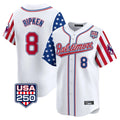 Baltimore Orioles #8 Cal Ripken Player White Jereymy USA 250 Independence Day Vapor Premier Limited Home Game Stitched Jerseys