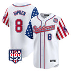 Baltimore Orioles #8 Cal Ripken Player White Jereymy USA 250 Independence Day Vapor Premier Limited Home Game Stitched Jerseys