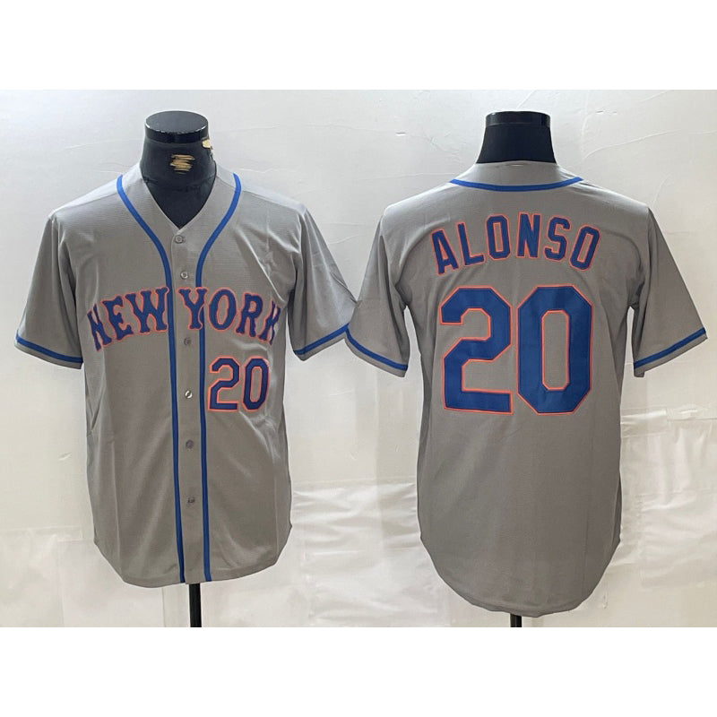 New York Mets #20 Pete Alonso Grey Jereymy Stitched Jersey