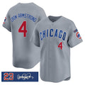 Chicago Cubs #4 Pete Crow-Armstrong Gray Jereymy 'Ryne Sandberg Tribute' Vapor Limited V3 Stitched Jersey