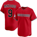 Cleveland Guardians #9 Kyle Manzardo Red Jereymy Alternate Limited Stitched Jersey