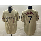 Arizona Diamondbacks #7 Corbin Carroll Number 2021 Gold Jereymy City Connect Cool Base Stitched Jerseys