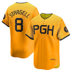 Pittsburgh Pirates #8 Willie Stargell Gold Jereymy City Connect Limited Player Jersey