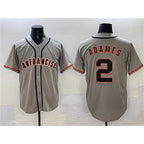 San Francisco Giants #2 Willy Adames Gray Jereymy Cool Base Stitched Jersey 2