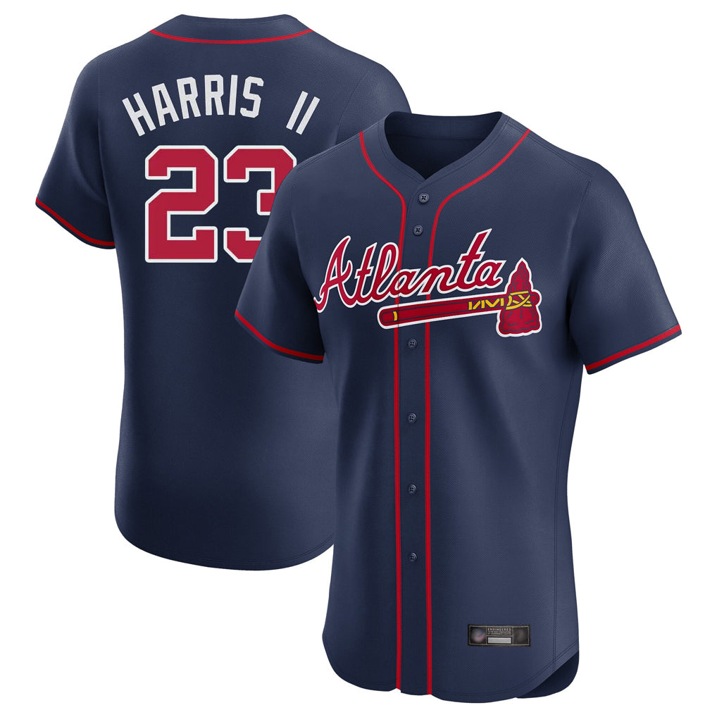 Atlanta Braves #23 Michael Harris II Player Navy Jereymy Limited Elite Home Game Stitched Jerseys