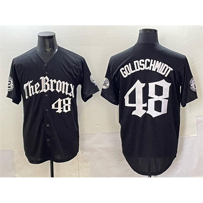 New York Yankees #48 Paul Goldschmidt Black Jereymy 'Gothic Legacy Edition' Vapor Premier Limited Stitched Jersey