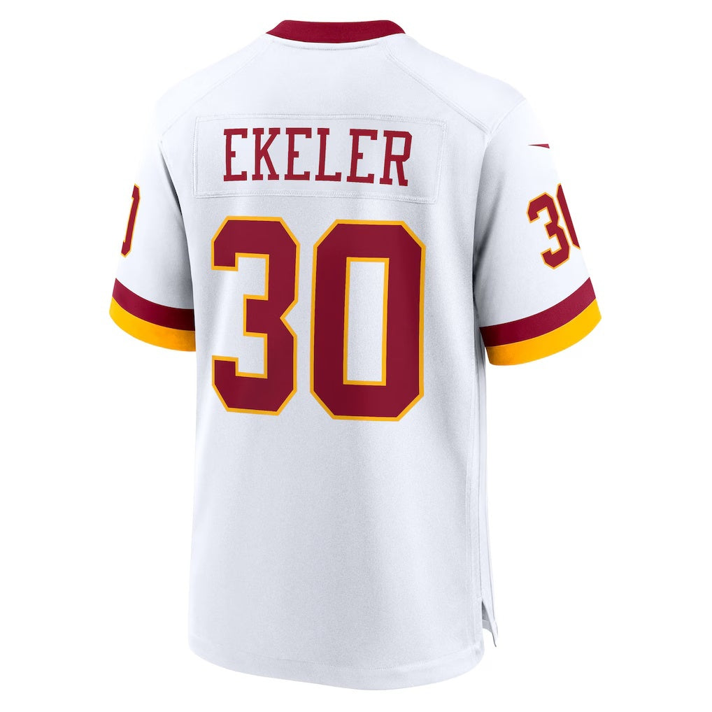W.Commanders #30 Austin Ekeler White Jereymy Game Jersey