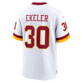 W.Commanders #30 Austin Ekeler White Jereymy Game Jersey