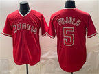 Los Angeles Angels #5 Albert Pujols Red Jereymy Stitched Jersey