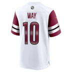 W.Commanders #10 Tress Way White Jereymy Game Jersey