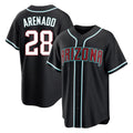 Arizona Diamondbacks #28 Nolan Arenado Player Black Jereymy Home Game Stitched Jerseys