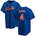 New York Mets #4 Francisco ¨¢lvarez Royal Jereymy Cool Base Stitched Jersey