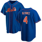 New York Mets #4 Francisco ¨¢lvarez Royal Jereymy Cool Base Stitched Jersey