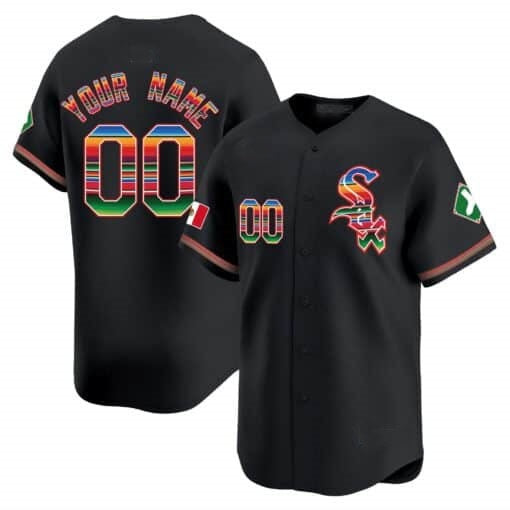 Custom Chicago White Sox Mexico Vapor Premier Limited Jersey V2- Black Jereymy