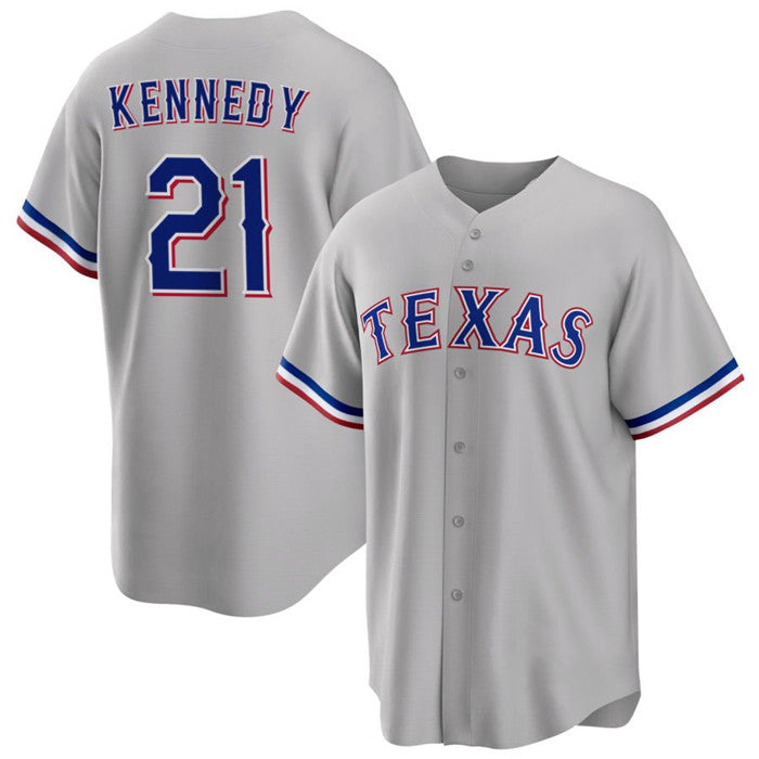 Texas Rangers #21 Ian Kennedy Gray Jereymy Cool Base Stitched Jersey
