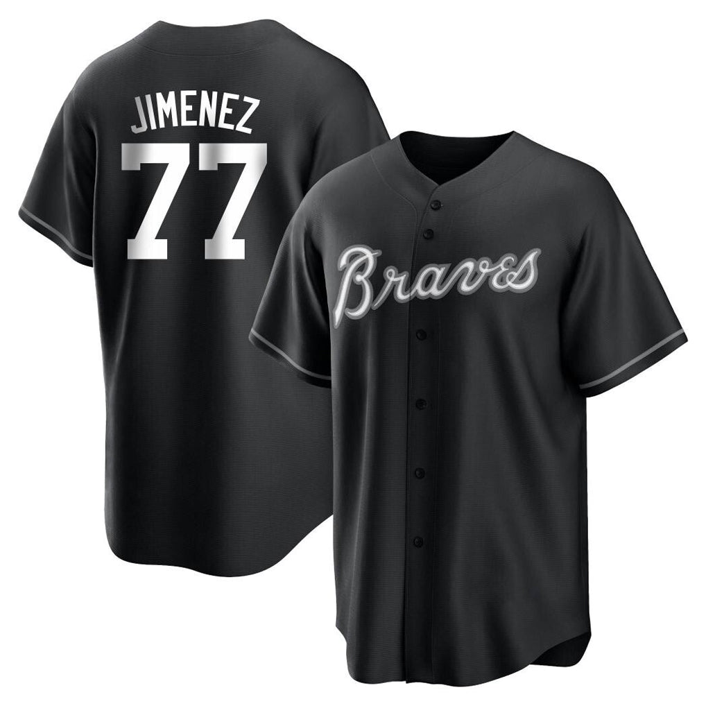 Atlanta Braves #77 Joe Jimenez Player Black Jereymy Home Game Stitched Jerseys