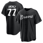 Atlanta Braves #77 Joe Jimenez Player Black Jereymy Home Game Stitched Jerseys