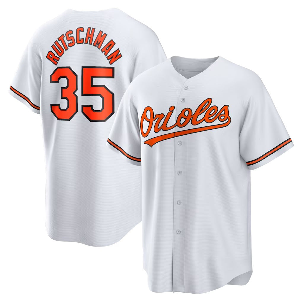 Baltimore Orioles #35 Adley Rutschman White Jereymy Replica Player Jersey