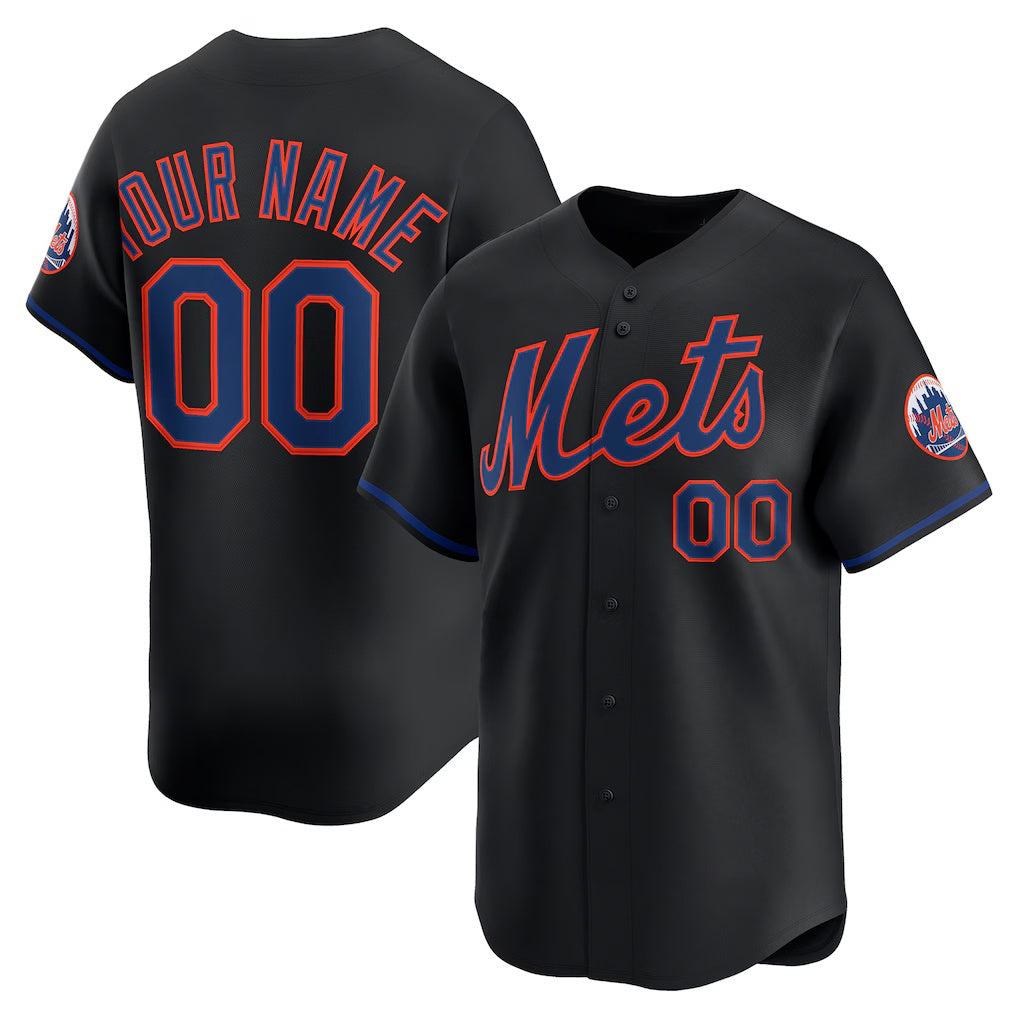 Custom New York Mets Black Jereymy Alternate Limited Jersey