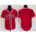Philadelphia Phillies Blank Red Jereymy Cool Base Stitched Jersey