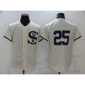 Chicago White Sox #25 Andrew Vaughn 2021 Cream Navy Jereymy Field of Dreams Flex Base Stitched Jersey