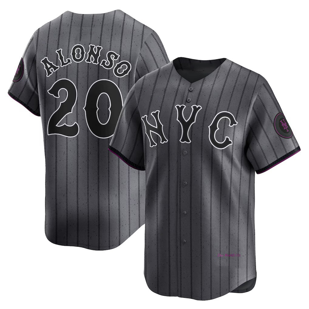 New York Mets #20 Pete Alonso Graphite Jereymy 2024 City Connect Limited Player Jersey