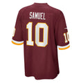 W.Football Team #10 Curtis Samuel Burgundy Jereymy Game Player Jersey