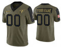 Custom A.Cardinals Olive Jereymy ACTIVE PLAYER 2021 Salute To Service Limited Stitched Jersey
